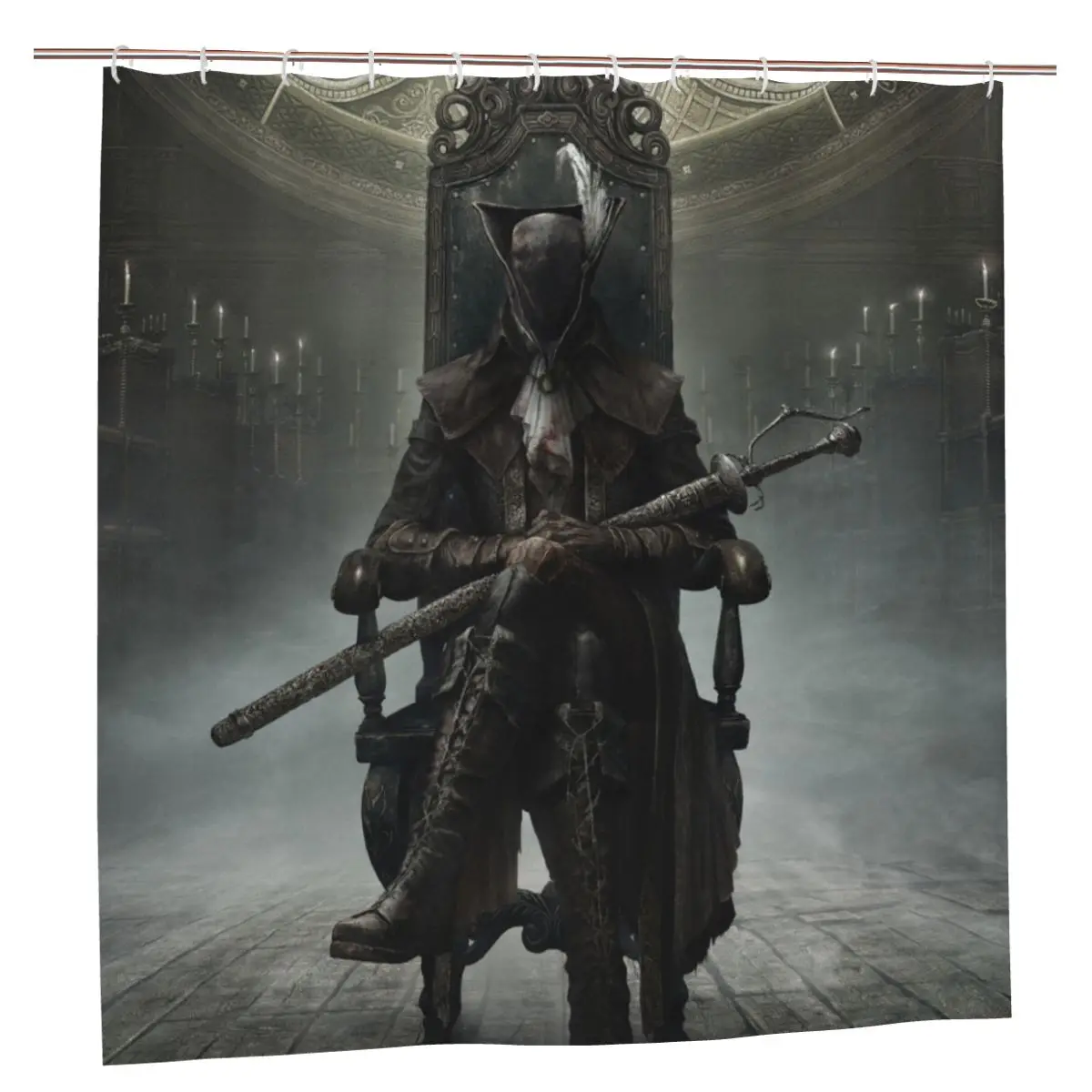 

Lady Maria Shower Curtain Bathroom Bath Curtain with Hooks Bathtub Frabic Bloodborne Game Fashion Curtain 183*183cm