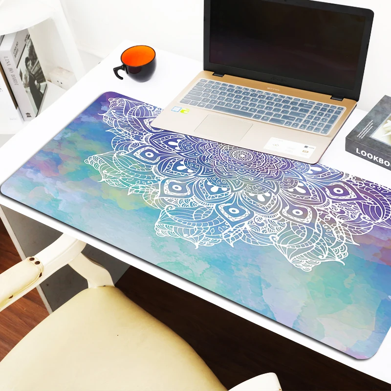

Desk Mat Mandala Gamer Keyboard Pad Pc Cabinet Games Mouse Carpet Computer Desks Mousepad Anime Office Accessories Gaming Mats