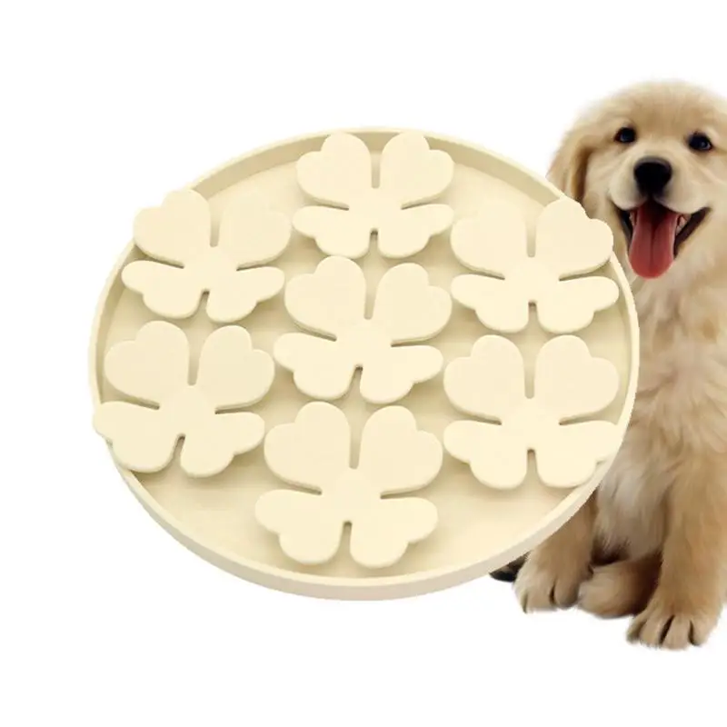 

Dog Lick Mat Slow Feeder Pet Bowl Slow Feeder With Strong Suction Cup Raised Flower Design Dog Puzzle Feeder For Boredom Relief