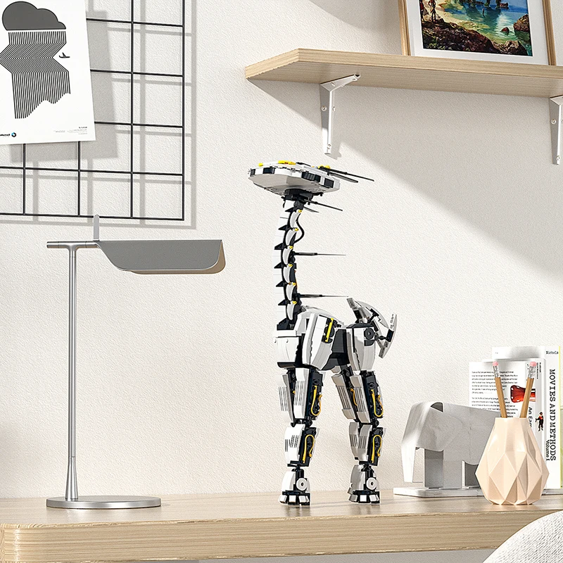 

MOC Long Necked Beast Horizon Tallnecks Monster Building Blocks Kit Mechanical Dawn Giraffe Bricks Model Kids Brain Toy Gift