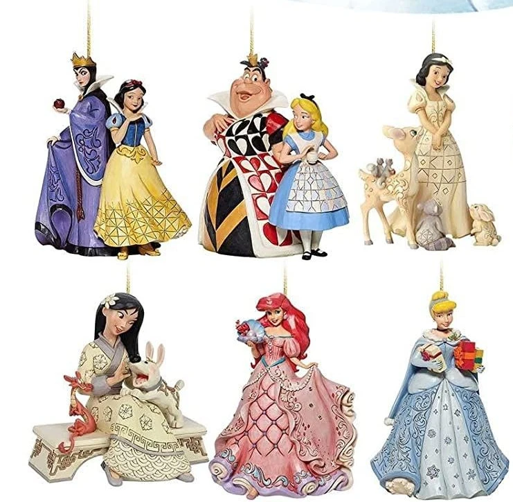 

2023 подвеска на рождественскую елку Disney, периферийное украшение, замороженная Белоснежка, модель принцессы, украшения для кукол, подвеска для праздника