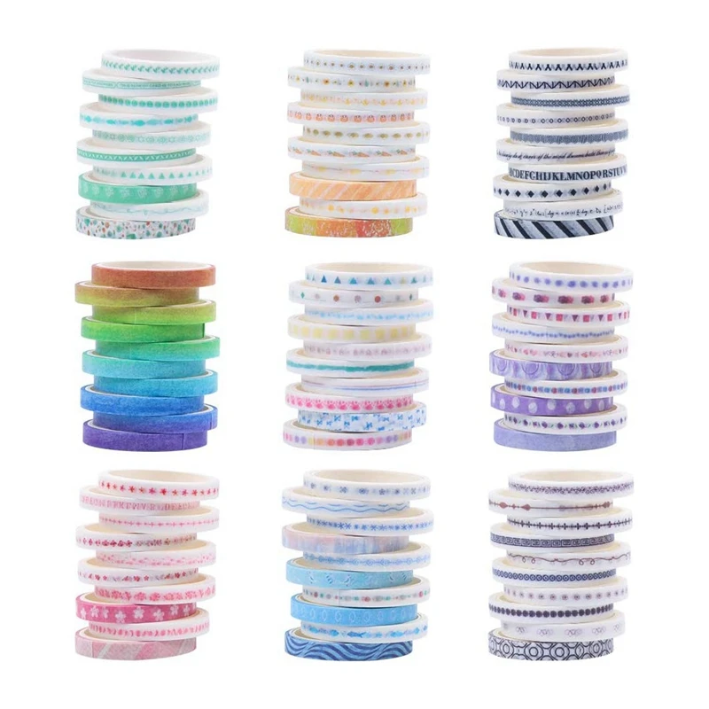 

90 Roll Masking Tape Set, Decorative Tapes For DIY, Multicolor Self Adhesive Washi Tape For Scrapbook, Gift Wrapping