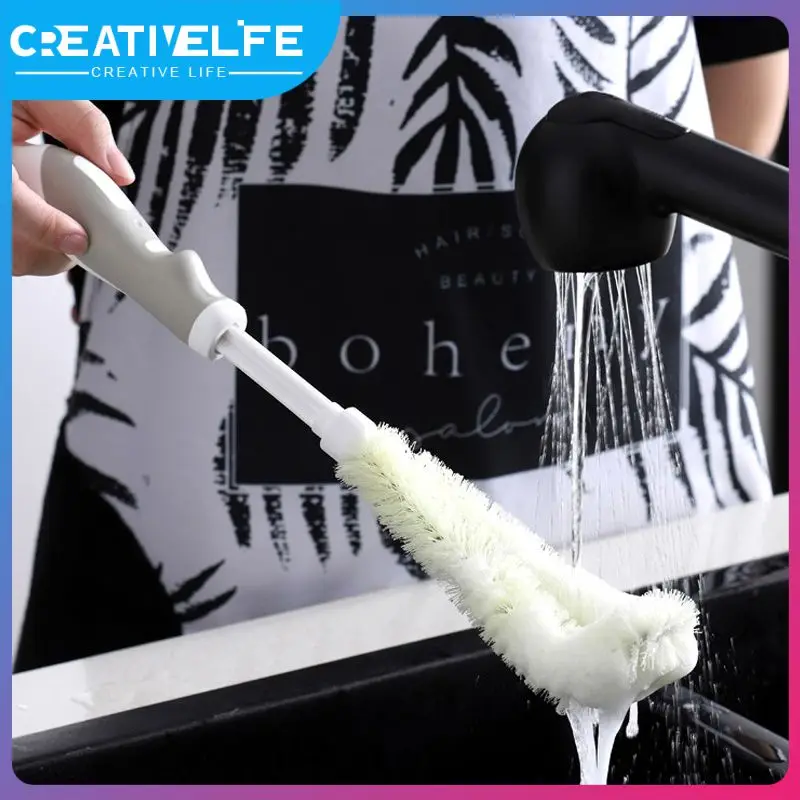 

2021 New Eyliden Silicone Water Cup Brush Baby Bottle Brush Set Kitchen Cup Scrubber Brush For Cup Cleaner Red Dropping Hot