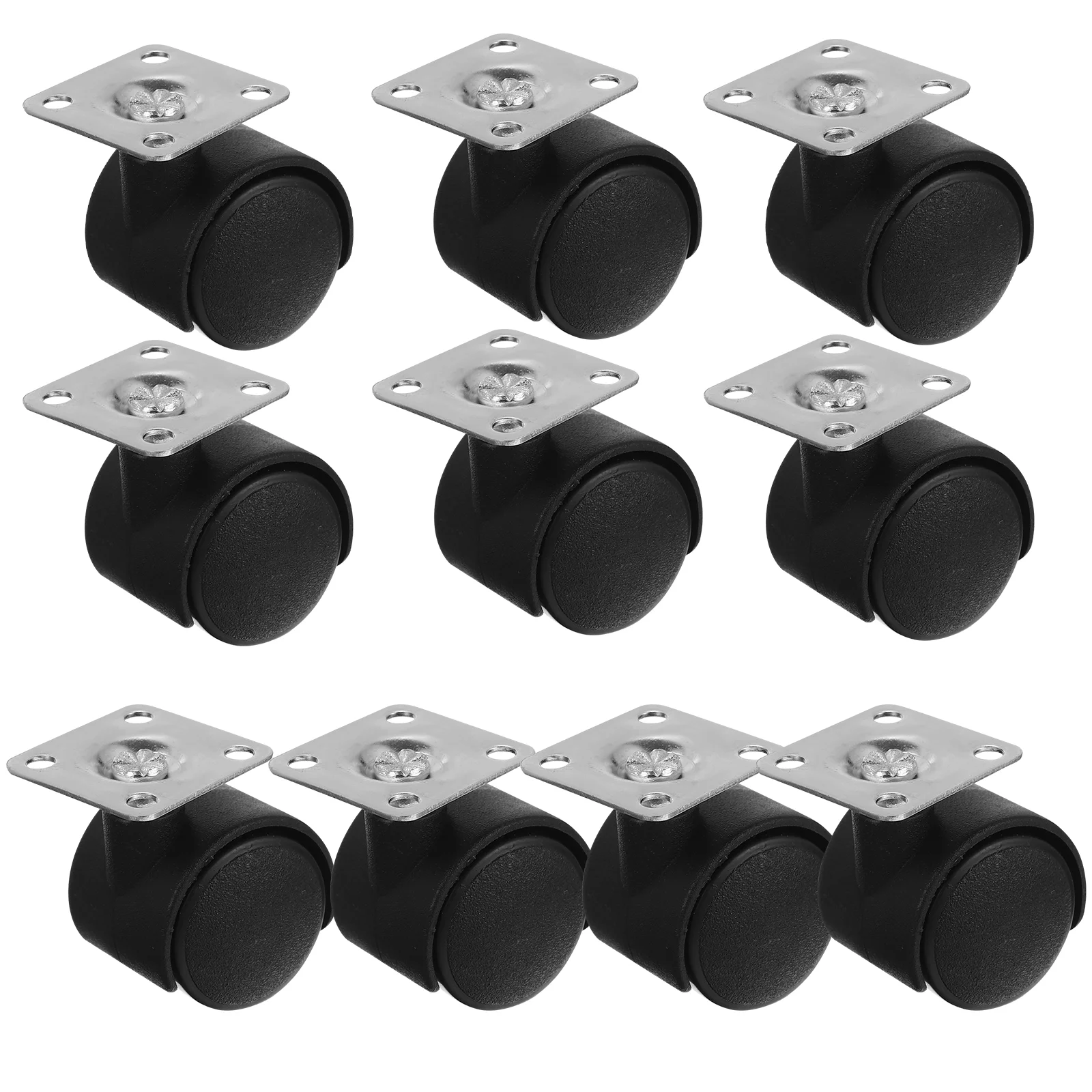 

10 Pcs Brake Swivel Caster Wheel Without Threaded Stem Casters Wheels Cart Chair Smooth Rolling Heavy Duty Replacement Pulley