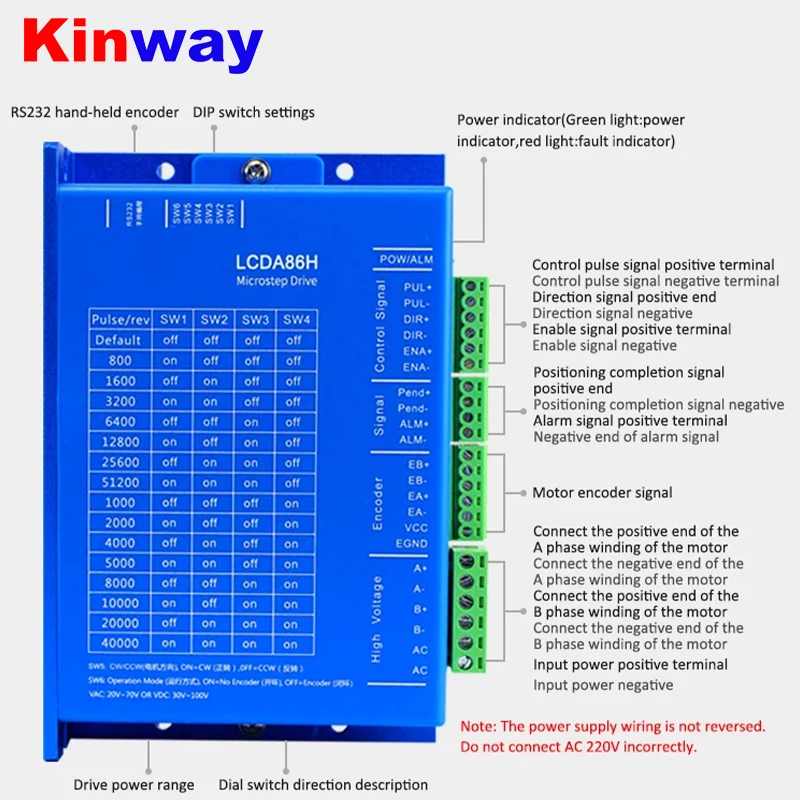 Шаговый двигатель постоянного тока Kinwaymotor LCDA86H драйвер с замкнутым циклом для