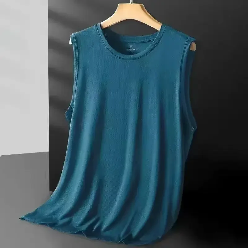 Мужская сетчатая футболка без рукавов с тонкими рукавами универсальная