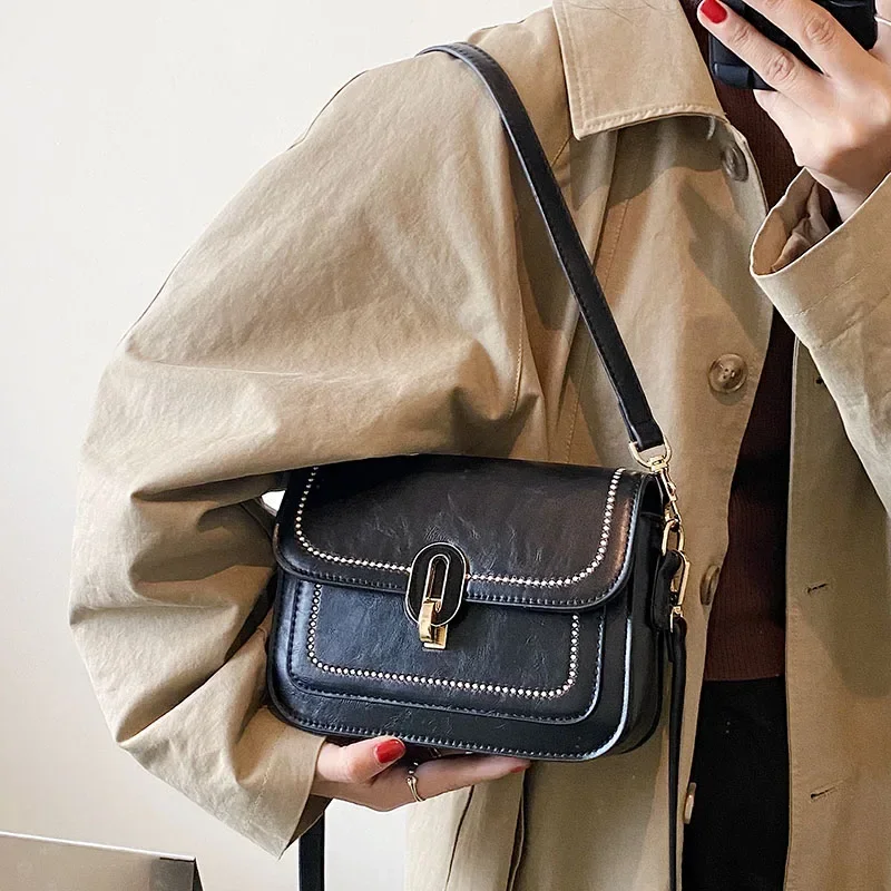 skie markowe torby na ramię w stylu retro dla kobiet 2024 нова мода francuska wysokiej jakości mała torebka damska Bolso De Mujer