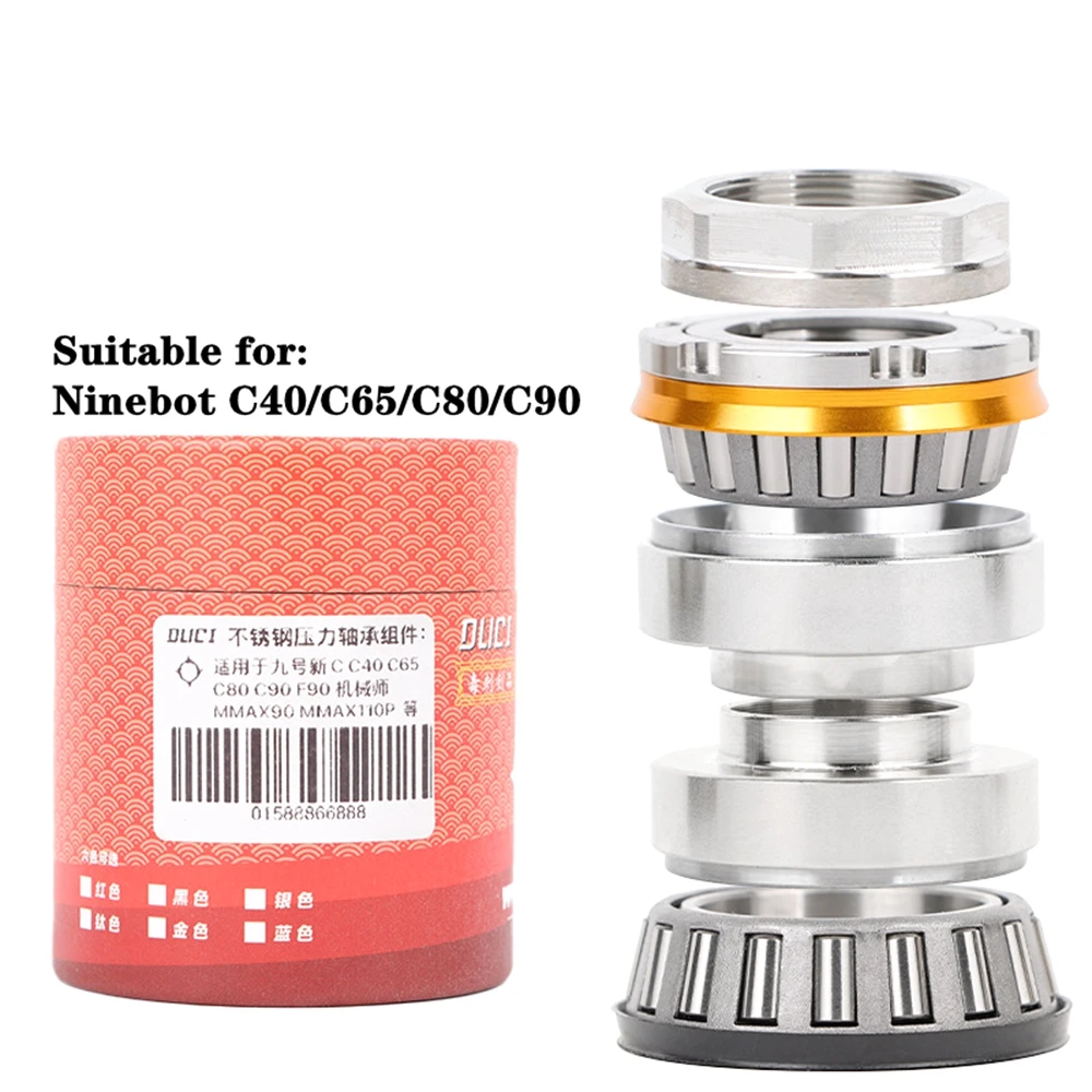 

Для Ninebot C90/F90 MMAX90 скутер направляющая колонна антивибрационный конусный подшипник подшипника рулевого управления компонент из нержавеющей стали