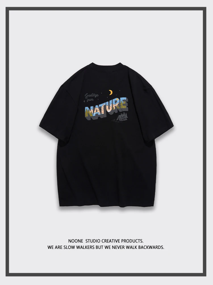 Лидер продаж летняя долина | Noone Дизайнерская уличная футболка с коротким рукавом