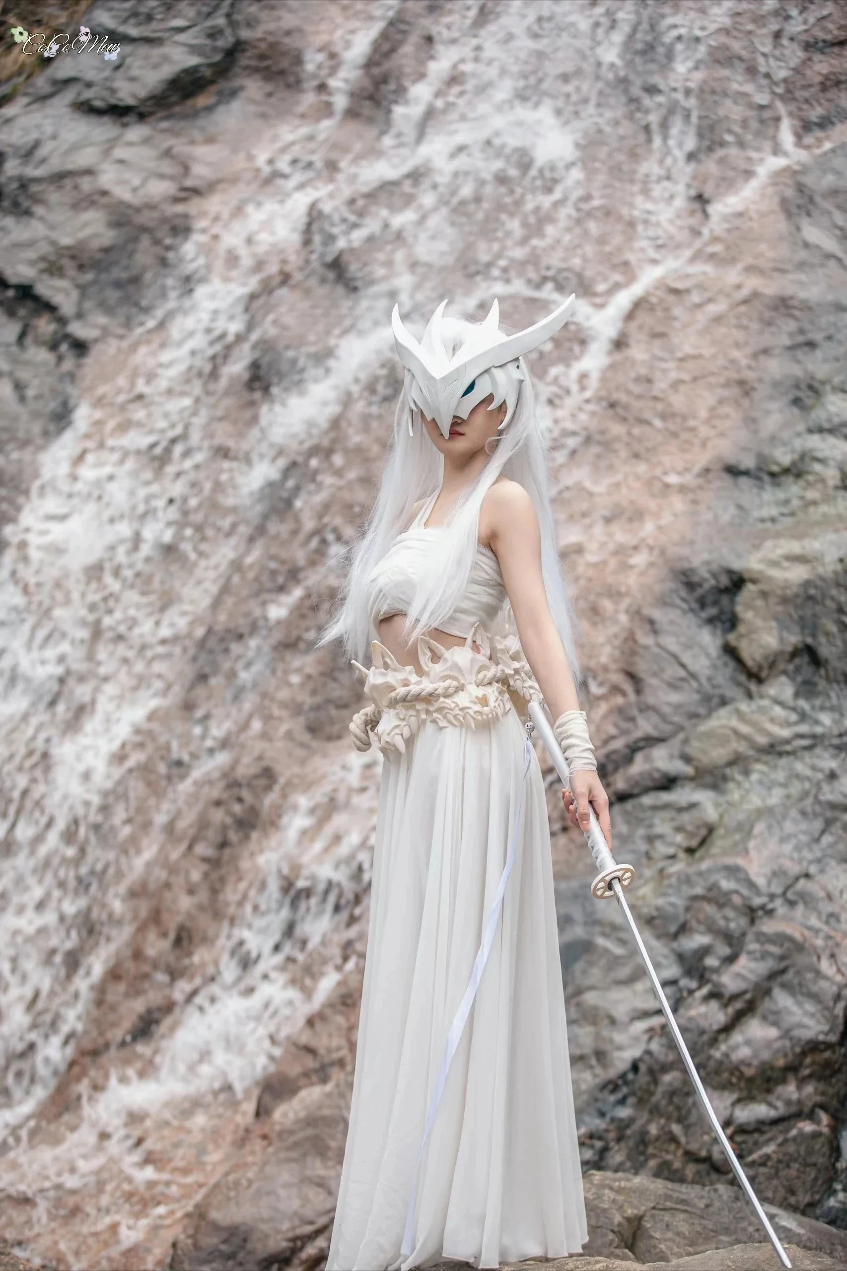 Фото Костюмы для косплея Yone, игровая форма Yone из LoL The Unforgotten, униформа для ролевых игр, карнавальные наряды на Хэллоуин для мужчин и женщин №4