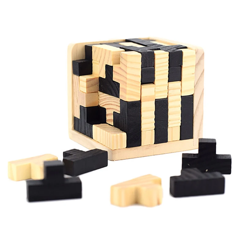 

1pc Children's Funny Wonderful Brain Puzzle Game 54T Russia Ming Luban Cubes Educational Early Decompression Toy For Adults Kids