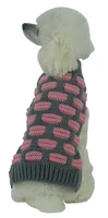 2022fashion weaved heavy knit designer ribbed turtle neck dog sweater