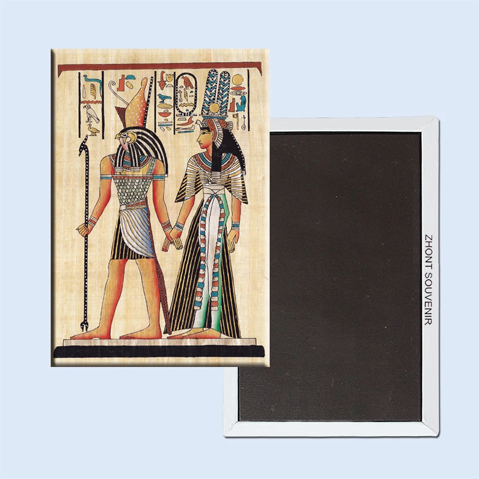 

Chief and Mrs. The ancient Egyptian mural 22591 gifts for friends Landscape Magnetic refrigerator Travel souvenirs