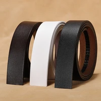high quality strip mens leather automatic buckle two layer cowhide retro strip lengthened without buckle 3 5cm width strip