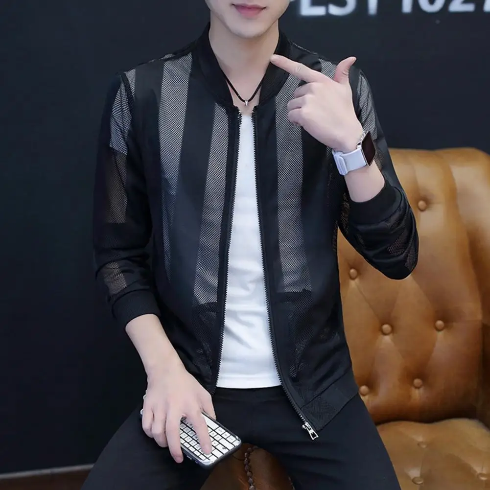 

Summer Popular Anti Sun Zipper Jacket Thin Men Jacket Long Sleeve for Outdoor