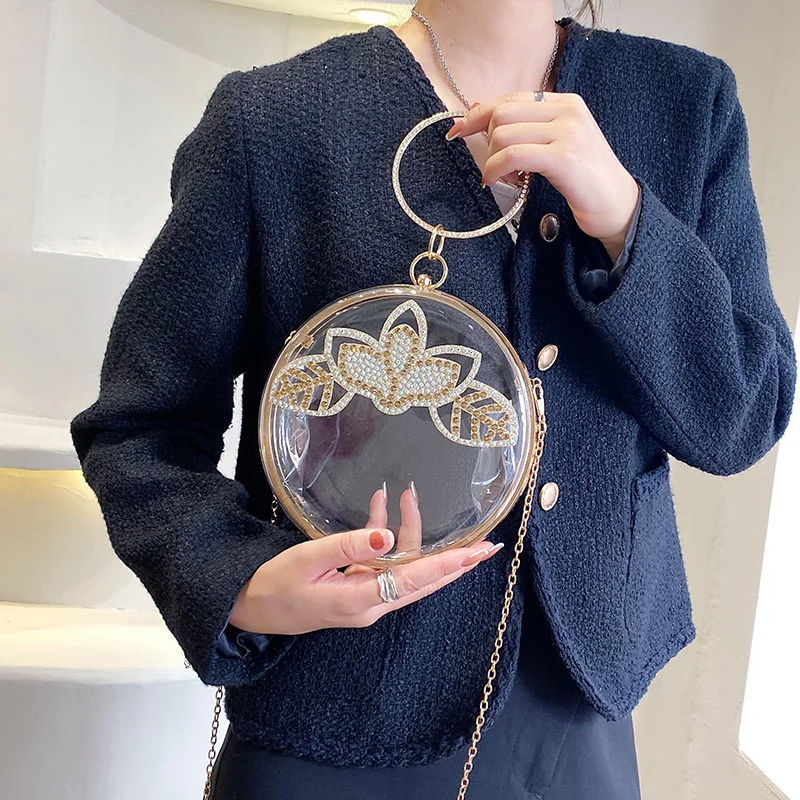 Women's Handbag 2022 New Fashion Candy Color Women Dinner Bag Acrylic Chain Crossbody Bag Female Single Shoulder Bags