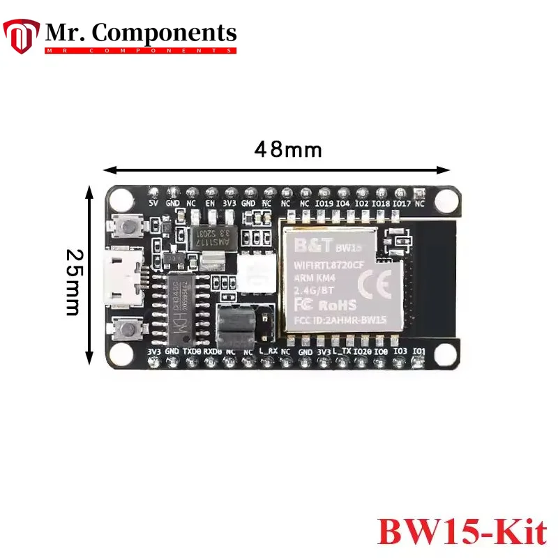 Фото 1 шт. BW16 RTL8720DN BW14 BW15 RTL8720CF BW18 комплект макетной платы NodeMCU Bluetooth-совместимый BLE 4,2 5,0 WIFI беспроводной модуль №2