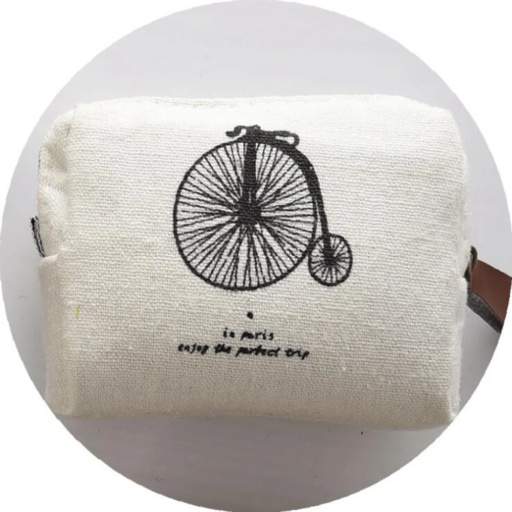 Square Vintage Classic Women Man Canvas Coin Purse Zip Wallet Small Mini Bag Case Pouch Holder Retro Money Bags Gift