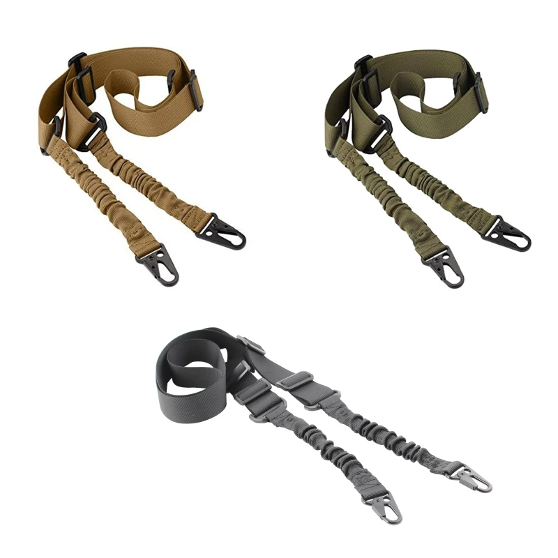 

Strong Elastic 2m Traditional Sling with Hook Tear Resist Nylon Two Point Sling Multi-purpose Adjustable Outdoor Sling