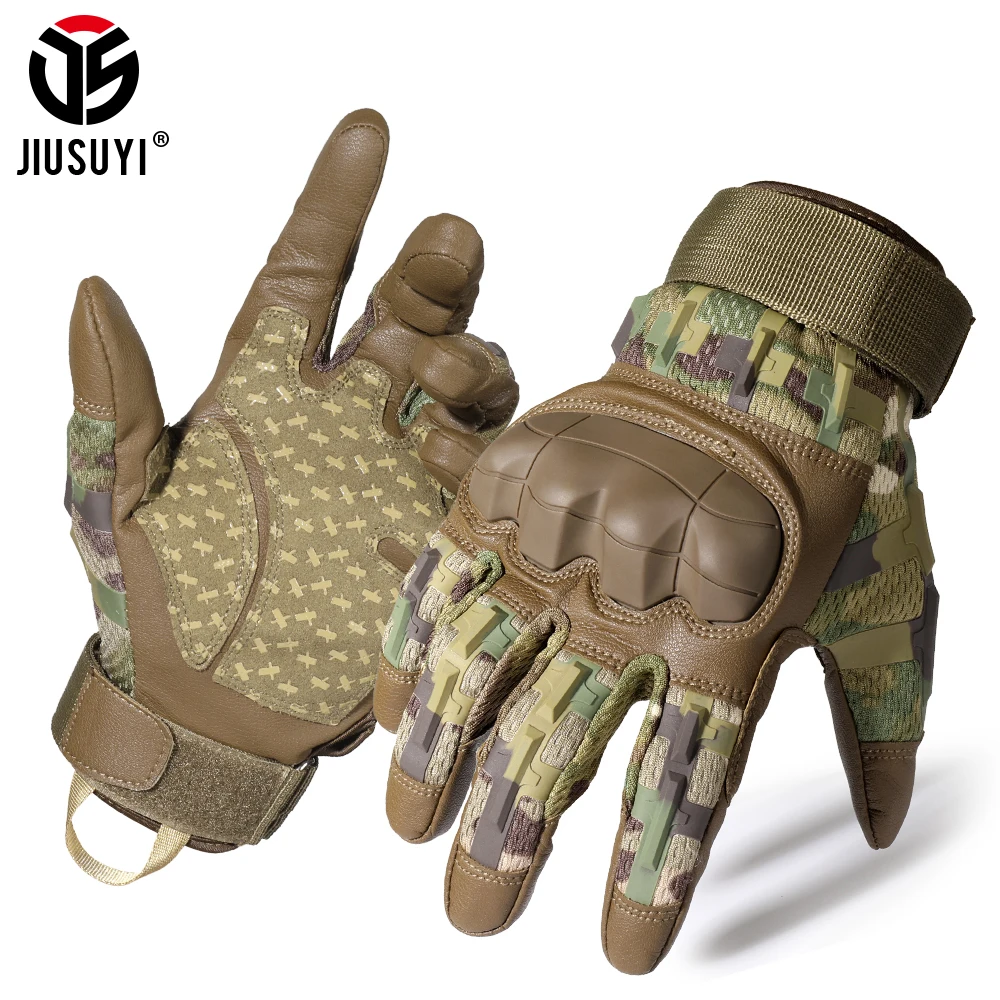 Men Tactical Military Gloves Full Finger Hard Shell Protective Touch Screen Army Shooting Riding Outdoor Hunting Fishing Mittens