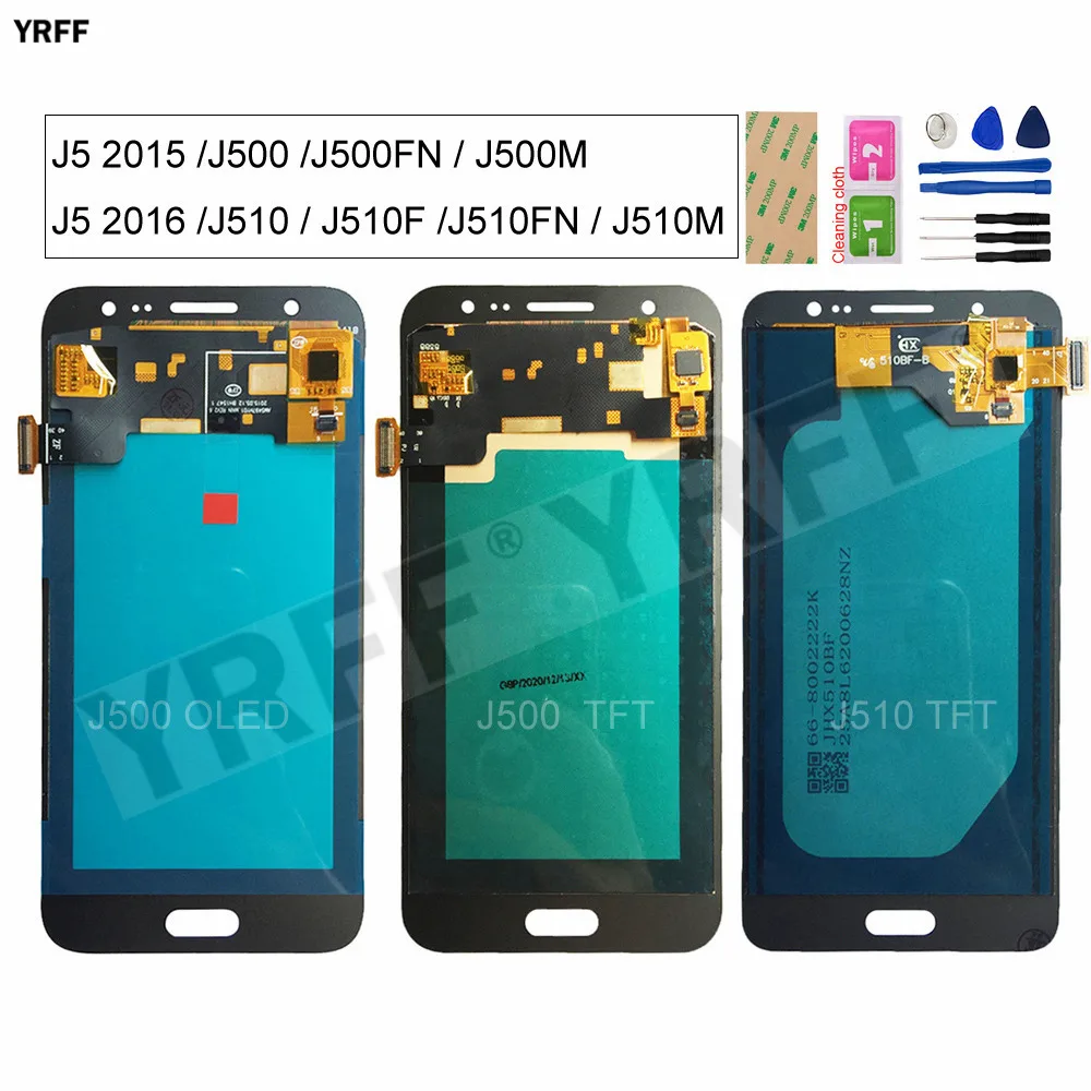 

ЖК-дисплей для Samsung J5 2016, J510, J510F, J510FN, J510M, для Samsung Galaxy J5 2015, J500, J500FN, J500M, ЖК-дисплей с сенсорным экраном и дигитайзером
