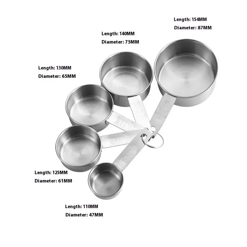 

Мерные стаканы и ложки из нержавеющей стали, 5 шт.