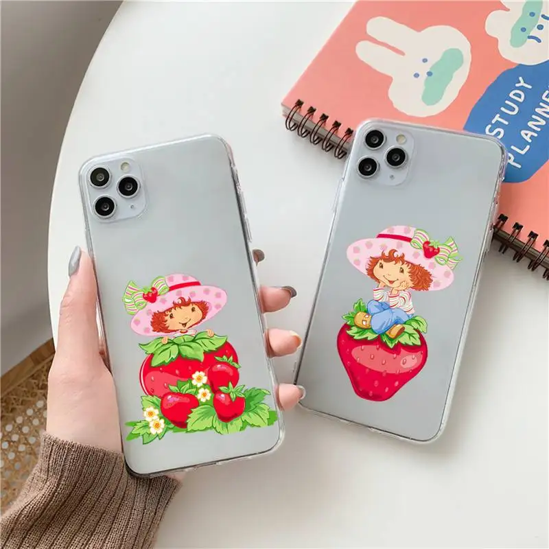 

Strawberry Shortcake and Dora Phone Case Transparent soft For iphone 12 11 13 7 8 6 s plus x xs xr pro max mini