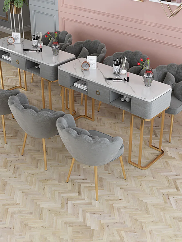 Профессиональный стеклянный Настольный скандинавский туалетный столик