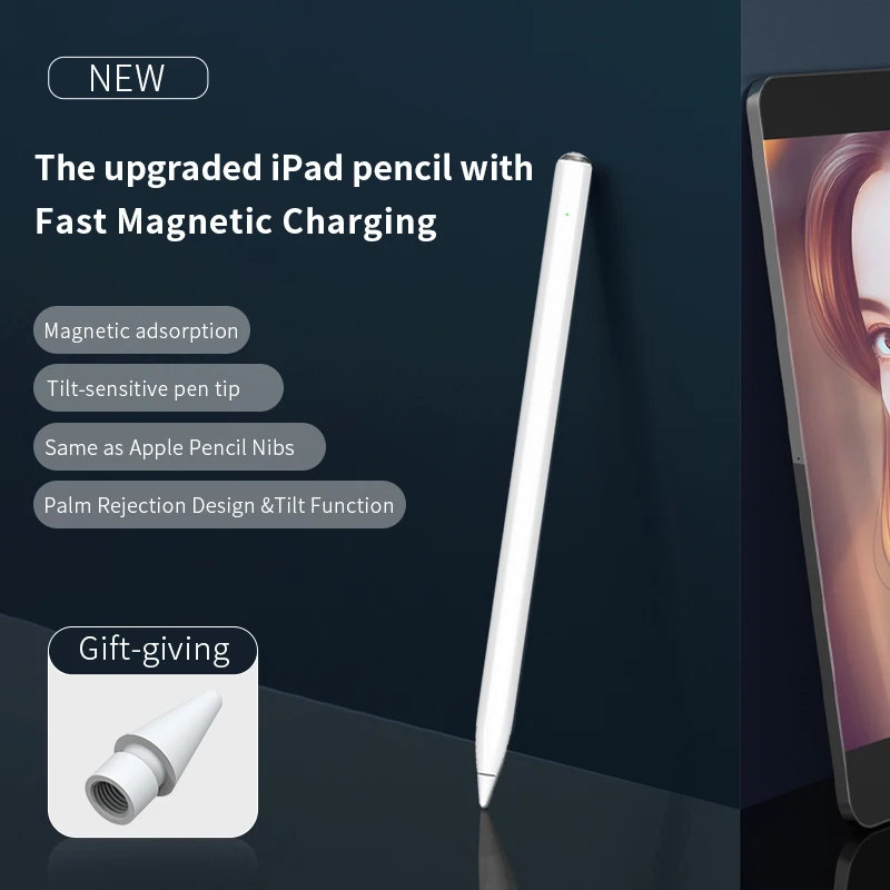 Для Apple Pencil 2 1 быстрая Магнитная Зарядка стилус для iPad 2022 2021 2020 2019 2018 pro11 pro12.9 Air5 mini6 Блокировка пальцев