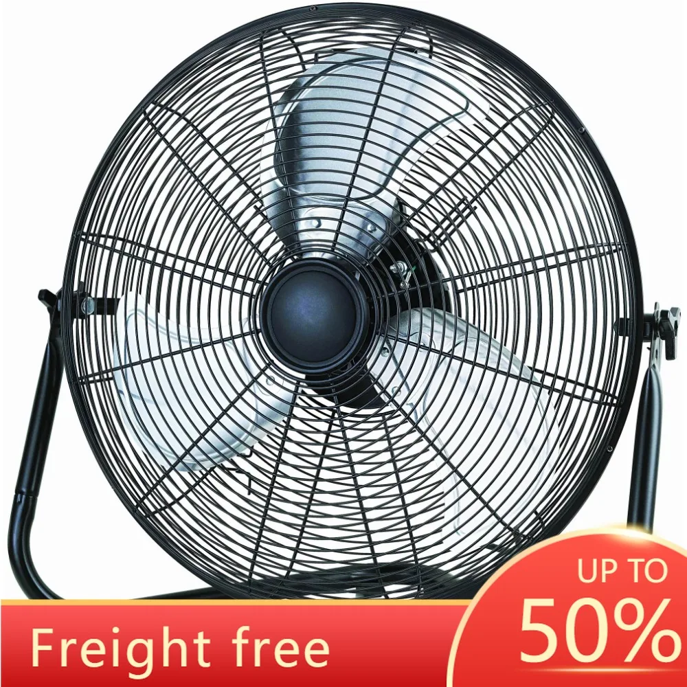 

20 дюймов 360 градусов Поворотный высокоскоростной стальной напольный вентилятор с 3 скоростями и дополнительным настенным креплением вентиляторы для домашнего крепления Бесплатная доставка