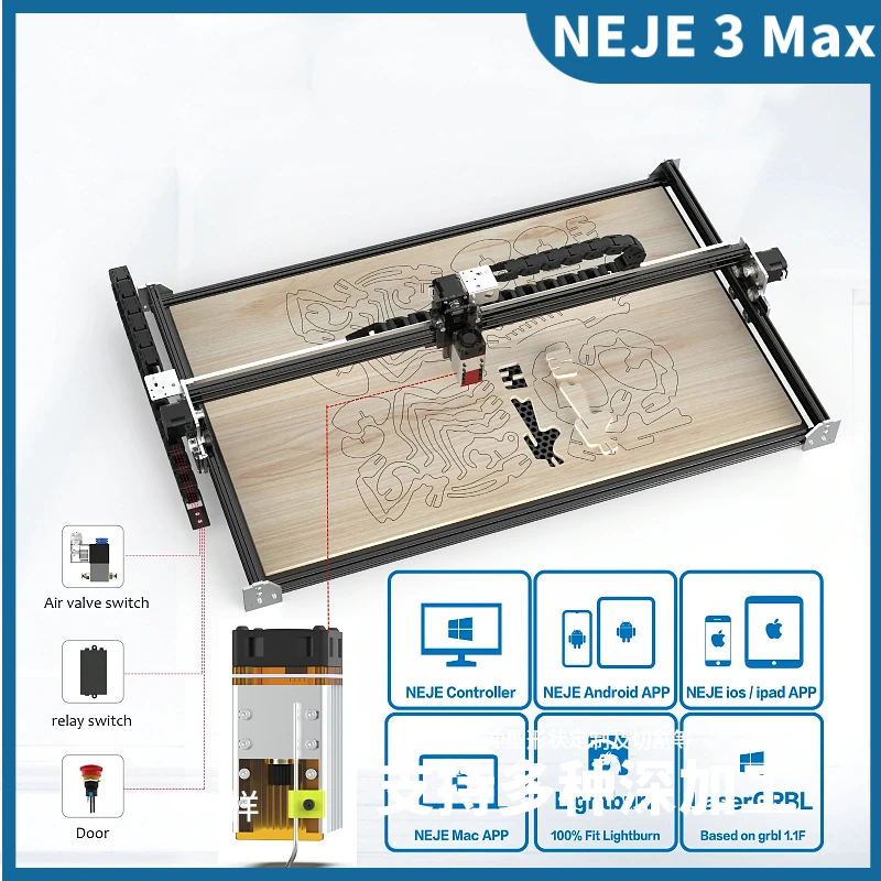 NEJE Master 3 Max A40640 CNC Desktop Wireless Laser Engraver Cutter Cutting Engraving Machine Router Lightburn GRBL App Control