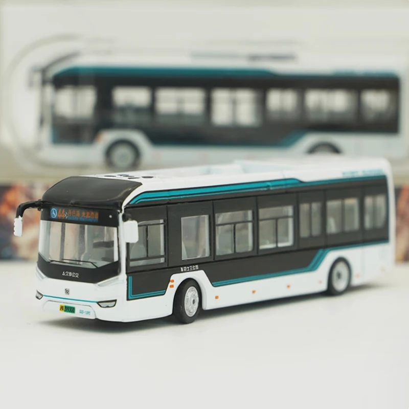 Литой под давлением масштаб 1/120 Shanghai SUNWIN автобус из белого сплава имитационная