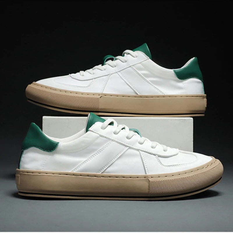 

2022 Vulcanized Sneakers Man Leather White Shoes New Shoes Man Comfort Sneakers Male Spring Footwear Casual