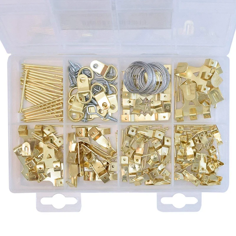 

Picture Hangers,Painting Hanging Kit Picture Suspension Kit 220 Pieces Heavy Duty Multicolor Picture Hook With Screws For Hangin
