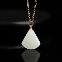 hot selling natural hand carve jade white jade skirt necklace pendant fashion jewelry accessories men women luck gifts