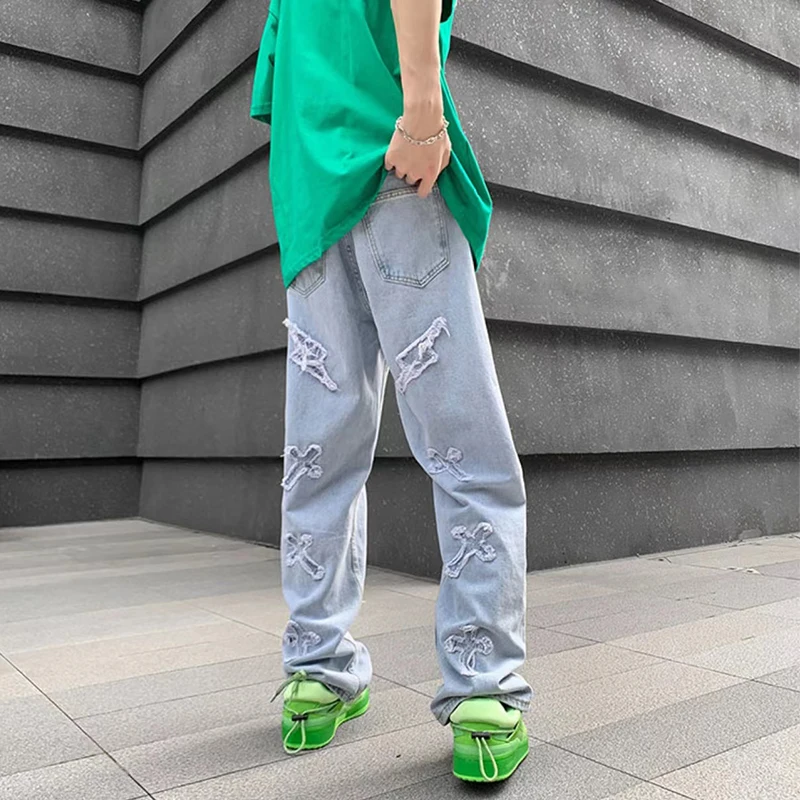 

women's jeans Neutral Wide Leg Denim Trousers Loose Straight Men Jean asthetic Man Jeans Pants for boy Casual Baggy hip hop 2022