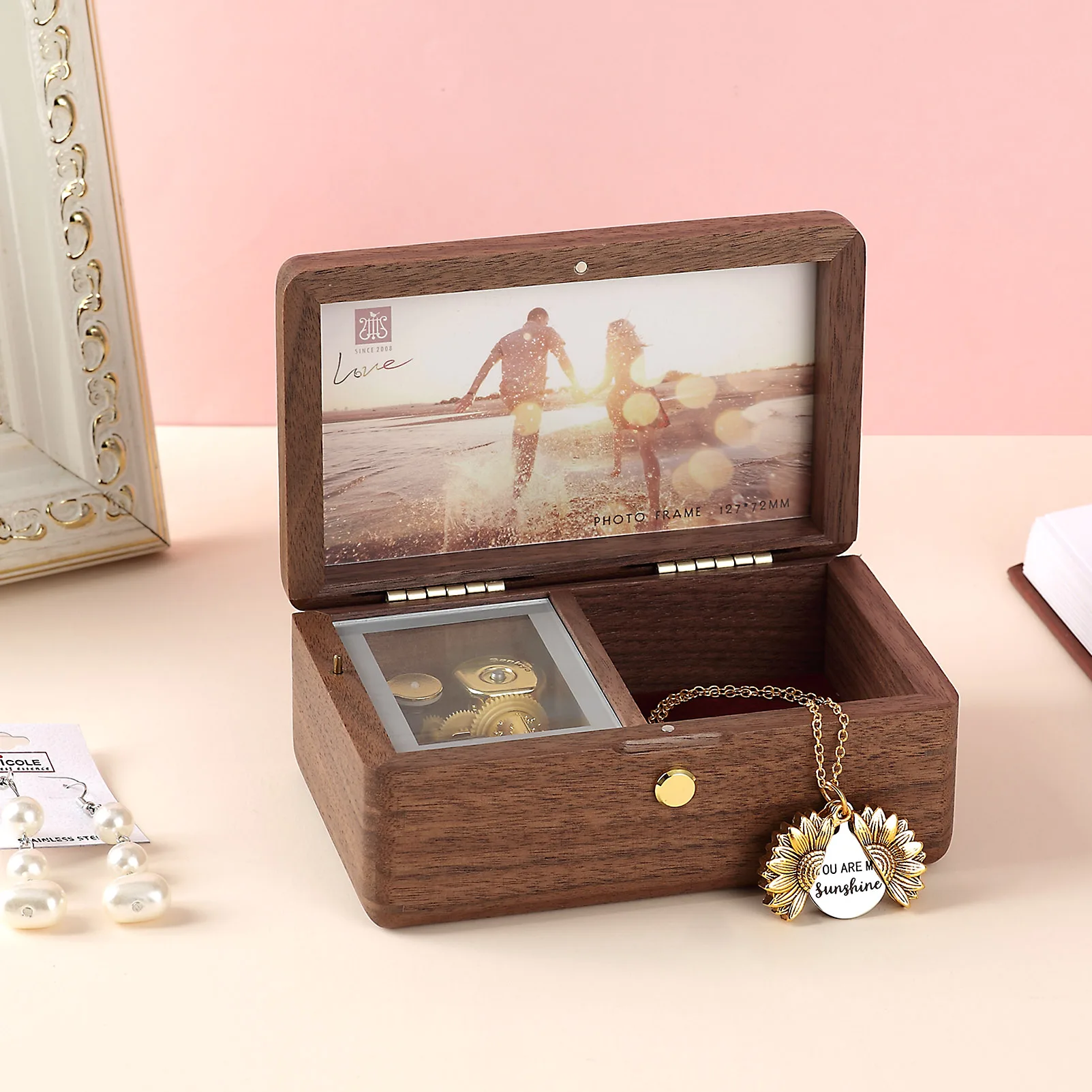 SOFTALK Rainbow Connection прочный деревянный box Музыкальная шкатулка на день рождения
