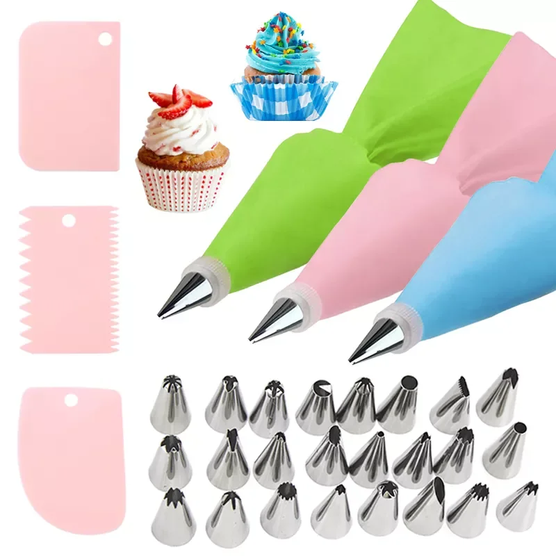 

NEW2022 Nozzle piping cake decorating tools Confectionery equipment Kitchen accessories Reusable Pastry bag and bakery set icing