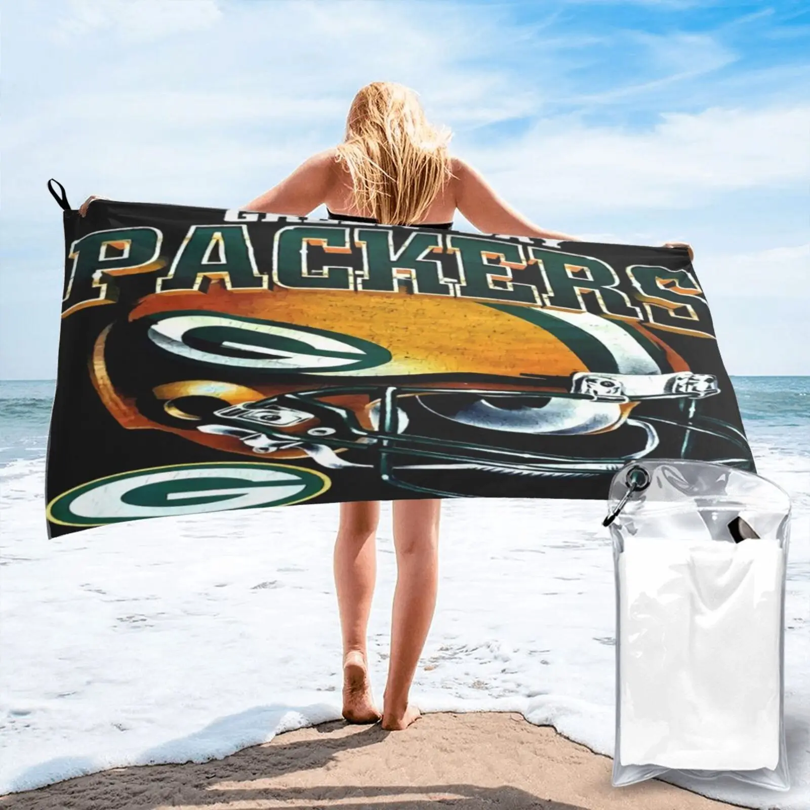 

Пляжное полотенце 90S Green Bay Packers для футбола, шлем, полотенце для кухни, ванной, банное полотенце для дома, пляжное полотенце, пляжное банное по...