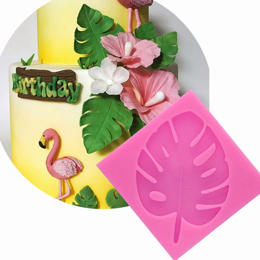 

1PCS Banana Leaves Silicone Mold Candy Polymer Clay Fondant Mold Cake Decorationg Tool Flower Maple GumPaste Mould