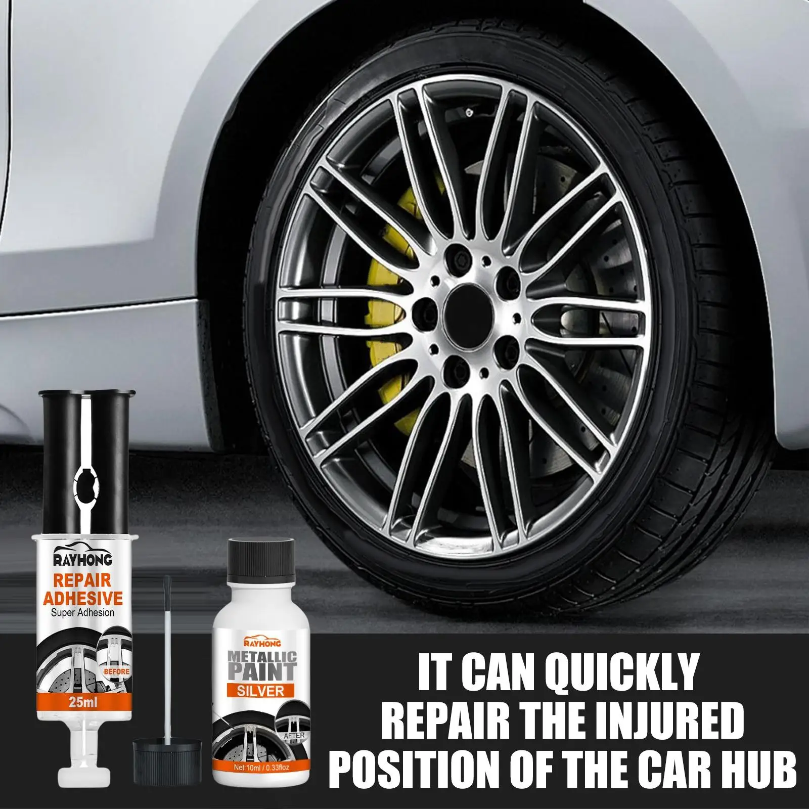 

Car Wheel Hub Scratch Repair Kit Auto Car Styling Scratch Accessories Fix Scratches Remover Durable Repair Polishing Kit