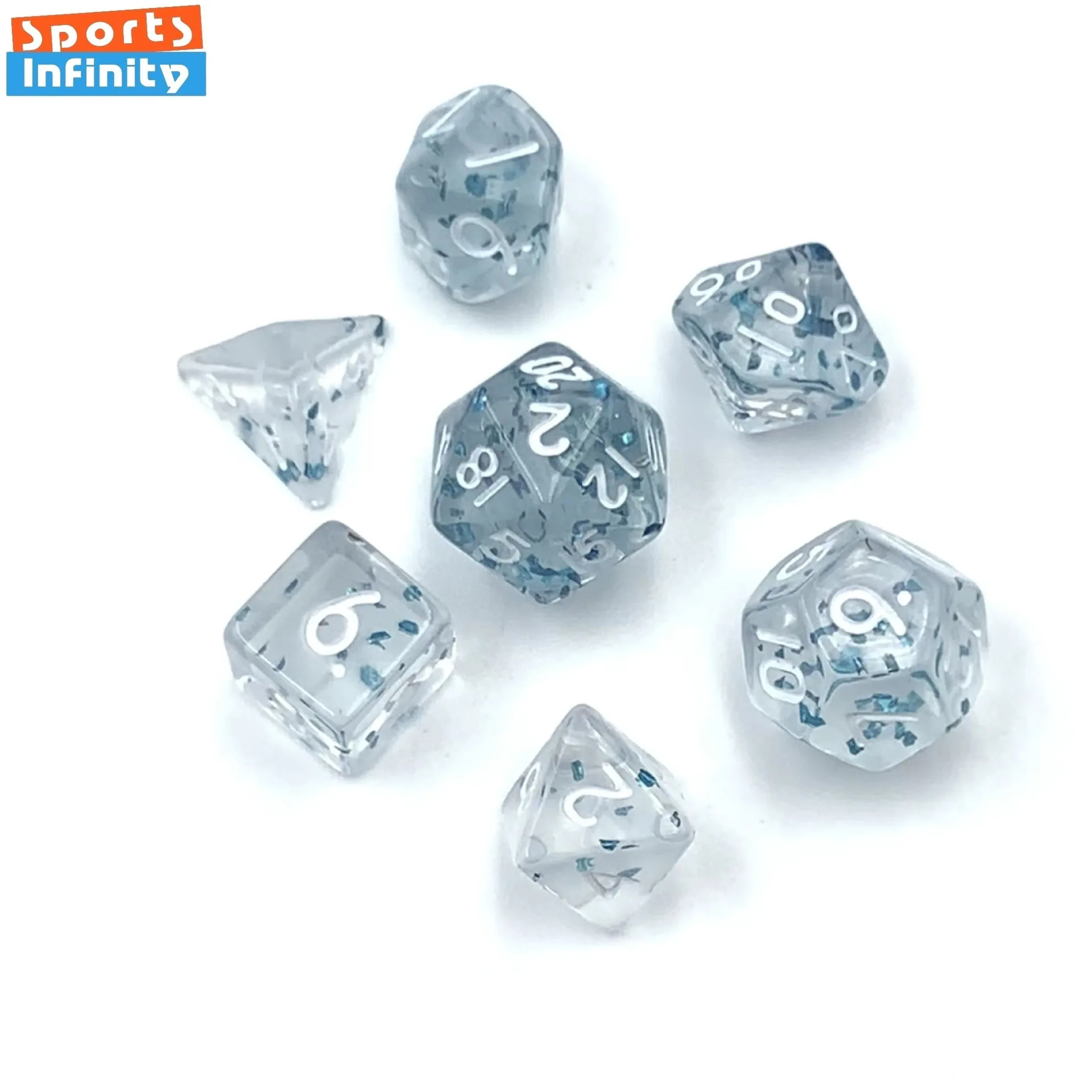 7 шт. 10 мм мини пластиковые игральные кости два цвета красивые прозрачные Набор