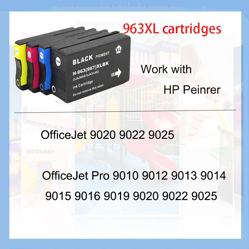 Картридж чернильный совместимый с HP 963XL 963 HP963 для OfficeJet Pro 9010 9012 9013 9014 9015 9016 9019 9020 9022