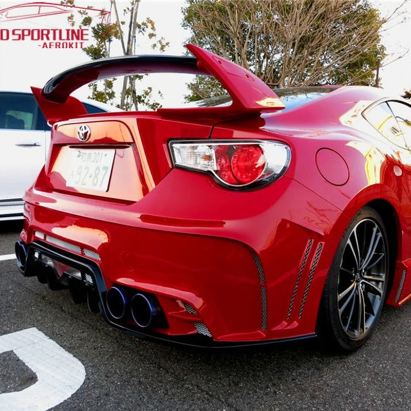 Автомобильный Стайлинг неокрашенный черный FRP Style GT 86 BRZ спойлер на заднее крыло