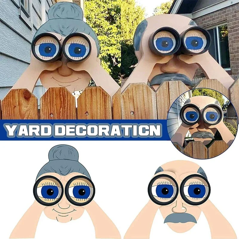 

Fence Decoration Nosy Old Man And Lady Garden Yard Art Father's Day Gift Garden Decoration Outdoor Decoracion Exterior Dropship