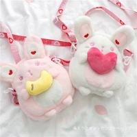 new lolita dressing bunny plush toy crossbody bags japanese girls kawaii doll cartoon rabbit messenger bag fashion 2021 bag