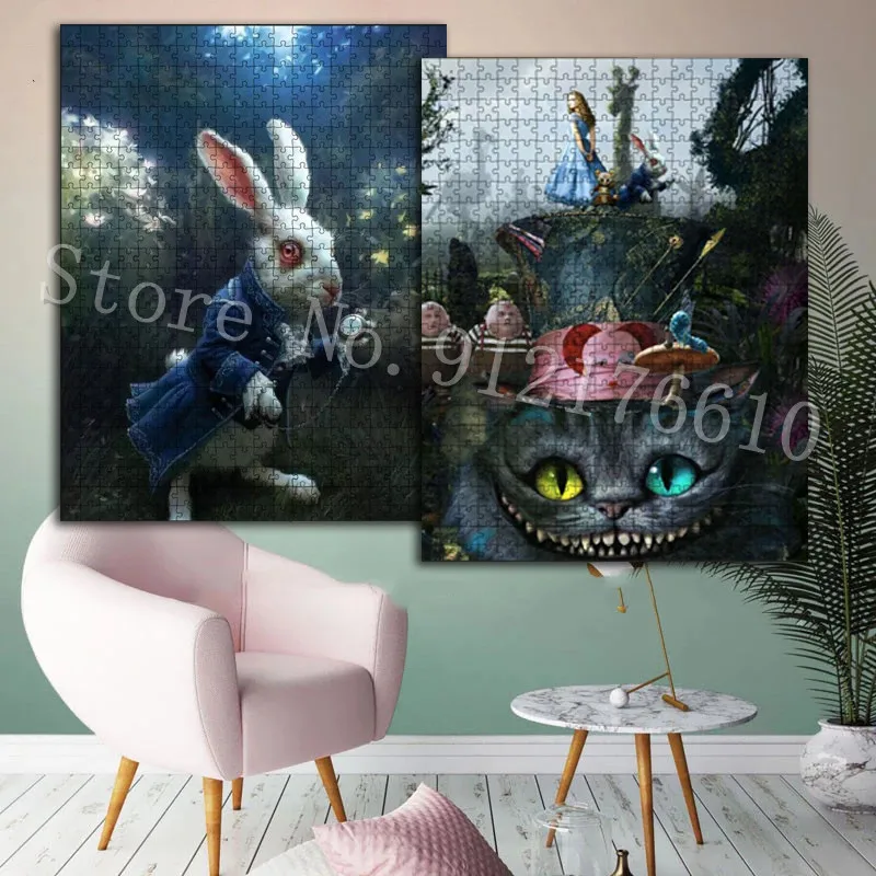 

Disney Cartoon Movies Jigsaw Puzzles 500 Pieces Alice In Wonderland Puzzles Paper Decompress Puzzles Educational Kids Toys Gifts