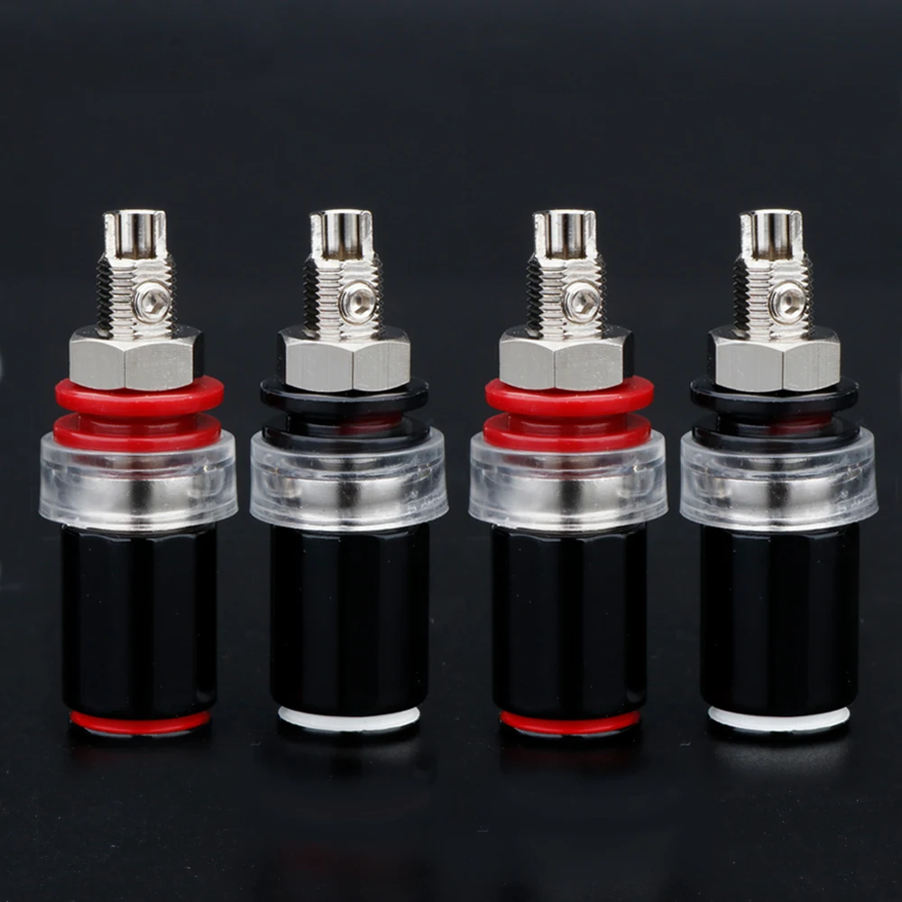 

4PCS Preffair Rhodium Plated HIFI Amplifier Speaker Terminal Binding Post Socket 45mm