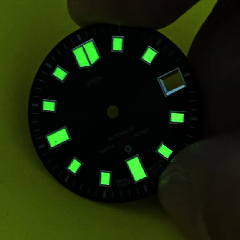 Abalone 6105 dial blue black for NH35A/36 movement diving watches modified Japanese Super C3 luminous 28.5mm Date