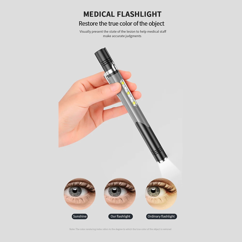 

Portable First Aid Pen Light Torch Charging Indication Medical First Aid Inspection Flashlight for Doctor Nurse Diagnosis
